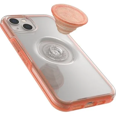 Cover I Phone 13 +Pop Otterbox Symmetry - Clear/Coral